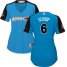Baltimore Orioles #6 Jonathan Schoop Blue 2017 All-Star American League Womens Stitched MLB Jersey