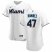 Miami Marlins #47 Harold Ramirez Mens Nike White Home 2020 Authentic Player MLB Jersey