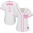 Washington Nationals #6 Anthony Rendon White/Pink Fashion Womens Stitched MLB Jersey