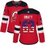 Adidas New Jersey Devils #63 Jesper Bratt Red Home Authentic USA Flag Womens Stitched NHL Jersey