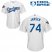 Los Angeles Dodgers #74 Kenley Jansen White Cool Base 2018 World Series Stitched Youth MLB Jersey