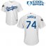 Los Angeles Dodgers #74 Kenley Jansen White Cool Base 2018 World Series Stitched Youth MLB Jersey