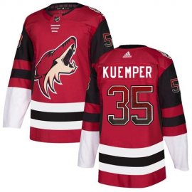 Adidas Arizona Coyotes #35 Darcy Kuemper Maroon Home Authentic Drift Fashion Stitched NHL Jersey