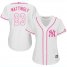 New York Yankees #23 Don Mattingly White/Pink Fashion Womens Stitched MLB Jersey
