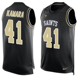 Nike New Orleans Saints #41 Alvin Kamara Black Team Color Mens Stitched NFL Limited Tank Top Jersey