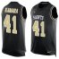 Nike New Orleans Saints #41 Alvin Kamara Black Team Color Mens Stitched NFL Limited Tank Top Jersey