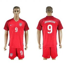 USA #9 Johannsson Away Soccer Country Jersey