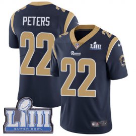Nike Los Angeles Rams #22 Marcus Peters Navy Blue Team Color Super Bowl LIII Bound Youth Stitched NFL Vapor Untouchable Limited Jersey