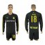 Dortmund #18 Sahin Away Long Sleeves Soccer Club Jersey