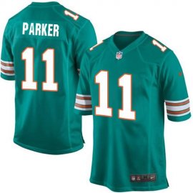 Nike Miami Dolphins #11 DeVante Parker Aqua Green Alternate Youth Stitched NFL Elite Jersey