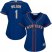 New York Mets #1 Mookie Wilson Blue(Grey NO.) Alternate Womens Stitched MLB Jersey