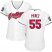 Cleveland Indians #55 Roberto Perez White 2016 World Series Bound Womens Home Stitched MLB Jersey