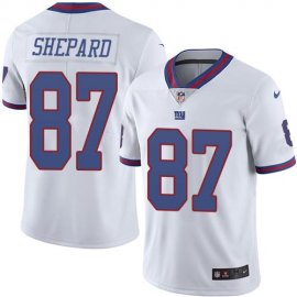 Nike New York Giants #87 Sterling Shepard White Mens Stitched NFL Limited Rush Jersey