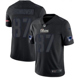 Nike New England Patriots #87 Rob Gronkowski Black Mens Stitched NFL Limited Rush Impact Jersey