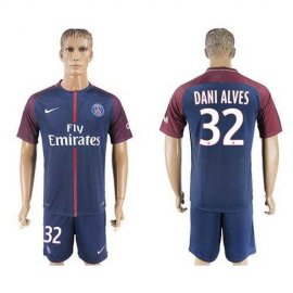 Paris Saint-Germain #32 Dani Alves Home Soccer Club Jersey