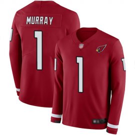 Nike Arizona Cardinals #1 Kyler Murray Red Team Color Youth Stitched NFL Limited Therma Long Sleeve Jersey