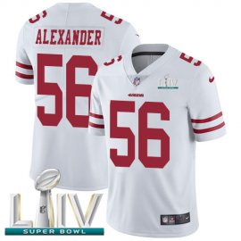 Nike San Francisco 49ers #56 Kwon Alexander White Super Bowl LIV 2020 Youth Stitched NFL Vapor Untouchable Limited Jersey