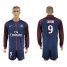 Paris Saint-Germain #9 Cavani Home Long Sleeves Soccer Club Jersey