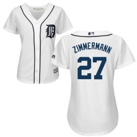 Detroit Tigers #27 Jordan Zimmermann White Home Womens Stitched MLB Jersey