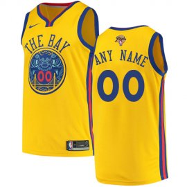 Nike Warriors Custom Gold 2022 NBA Finals Swingman City Edition Jersey