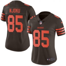 Nike Cleveland Browns #85 David Njoku Brown Womens Stitched NFL Limited Rush Jersey