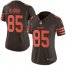 Nike Cleveland Browns #85 David Njoku Brown Womens Stitched NFL Limited Rush Jersey