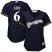 Milwaukee Brewers #6 Lorenzo Cain Navy Blue Alternate Womens Stitched MLB Jersey