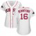 Boston Red Sox #16 Andrew Benintendi White Home 2018 World Series Champions Womens Stitched MLB Jersey