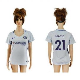 Womens Chelsea #21 Matic Away Soccer Club Jersey