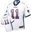 Nike New England Patriots #11 Julian Edelman White Mens Stitched NFL Elite Drift Fashion Jersey
