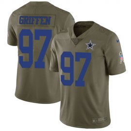 Nike Dallas Cowboys #97 Everson Griffen Olive Mens Stitched NFL Limited 2017 Salute To Service Jersey