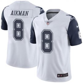 Nike Dallas Cowboys #8 Troy Aikman White Mens Stitched NFL Limited Rush Jersey