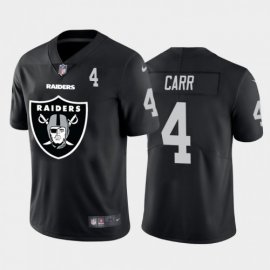 Las Vegas Raiders #4 Derek Carr Black Mens Nike Big Team Logo Player Vapor Limited NFL Jersey