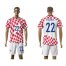 Croatia #22 Pivaric Home Soccer Country Jersey