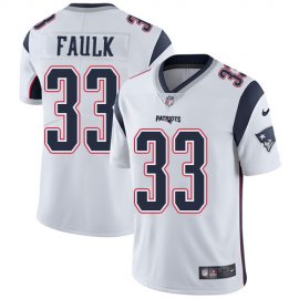 Nike New England Patriots #33 Kevin Faulk White Mens Stitched NFL Vapor Untouchable Limited Jersey