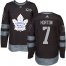 Adidas Toronto Maple Leafs #7 Tim Horton Black 1917-2017 100th Anniversary Stitched NHL Jersey