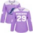 Adidas Tampa Bay Lightning #29 Scott Wedgewood Purple Authentic Fights Cancer Womens Stitched NHL Jersey