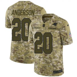 Nike Carolina Panthers #20 C.J. Anderson Camo Mens Stitched NFL Limited 2018 Salute To Service Jersey