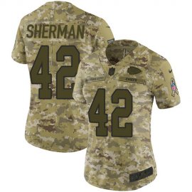 Nike Kansas City Chiefs #42 Anthony Sherman Camo Womens Stitched NFL Limited 2018 Salute to Service Jersey
