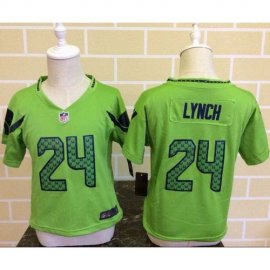 Toddler Nike Seattle Seahawks #24 Marshawn Lynch Green Alternate Stitched NFL Elite Jersey