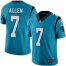 Nike Carolina Panthers #7 Kyle Allen Blue Alternate Mens Stitched NFL Vapor Untouchable Limited Jersey