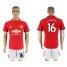 Manchester United #16 Carrick Red Home Soccer Club Jersey