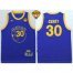 Warriors #30 Stephen Curry Blue New Throwback The Finals Patch Stitched NBA Jersey