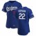Los Angeles Dodgers #22 Clayton Kershaw Mens Nike Royal Alternate 2020 World Series Champions Authentic Player MLB Jersey