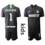 Inter Milan #1 Handanovic Black Goalkeeper Kid Soccer Club Jersey