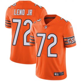 Nike Chicago Bears #72 Charles Leno Jr Orange Mens Stitched NFL Limited Rush Jersey