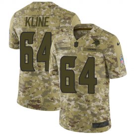 Nike Minnesota Vikings #64 Josh Kline Camo Mens Stitched NFL Limited 2018 Salute To Service Jersey