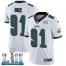 Nike Philadelphia Eagles #91 Fletcher Cox White Super Bowl LII Youth Stitched NFL Vapor Untouchable Limited Jersey