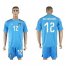 Italy #12 Donna Rumma Blue Goalkeeper Soccer Country Jersey