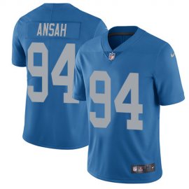 Nike Detroit Lions #94 Ziggy Ansah Blue Throwback Mens Stitched NFL Vapor Untouchable Limited Jersey